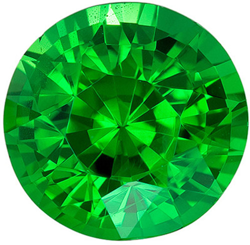 Genuine Tsavorite Gemstone - Round Cut - Medium Grass Green - 1.8 carats - 7.2 mm