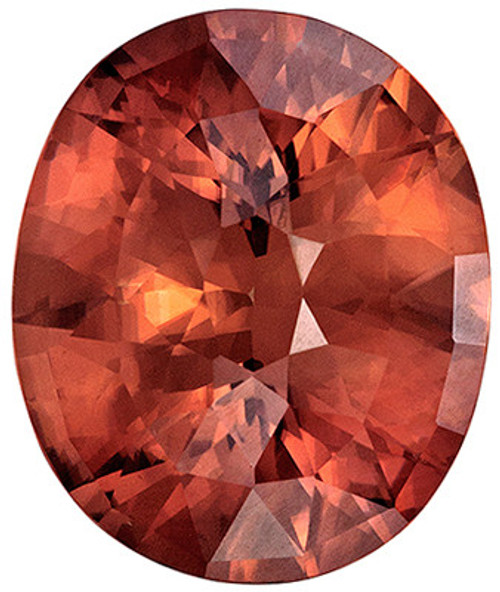 Natural Gem Zircon - Oval Cut - Rich Coppery Brown - 24.55 carats - 17.7 x 14.9mm