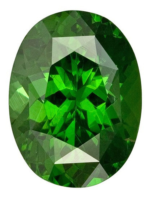 Unset Green Zircon Gemstone, Oval Cut, 3.57 carats, 10.4 x 7.8 mm , AfricaGems Certified - A Impressive Gem 