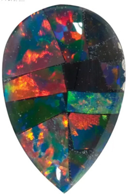 Mosaic Opal Pear Cut in Created Grade GEM | Lab Stone