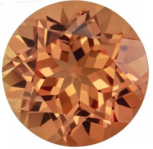Orange Sapphire Round Cut in Created Grade GEM | Lab Stone