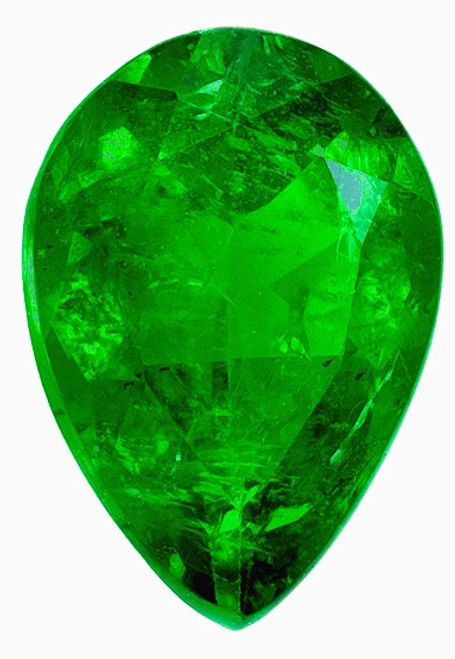 Stunning Emerald - Pear Cut - 0.53 carats - 6.7 x 4.7mm - AfricaGems Certificate