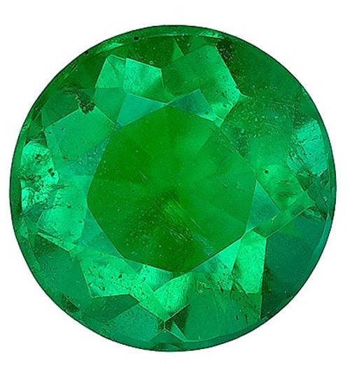 Emerald Gemstone 0.32 carats, Round Cut, 4.5 mm, with AfricaGems Certificate