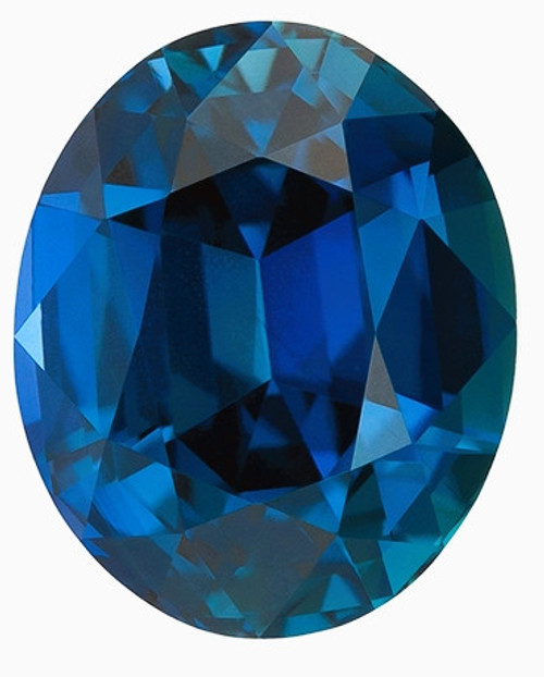 Blue Green Sapphire Gemstone - Oval Cut - 3.04 carats - 8.9 x 7.3mm - AfricaGems Certified