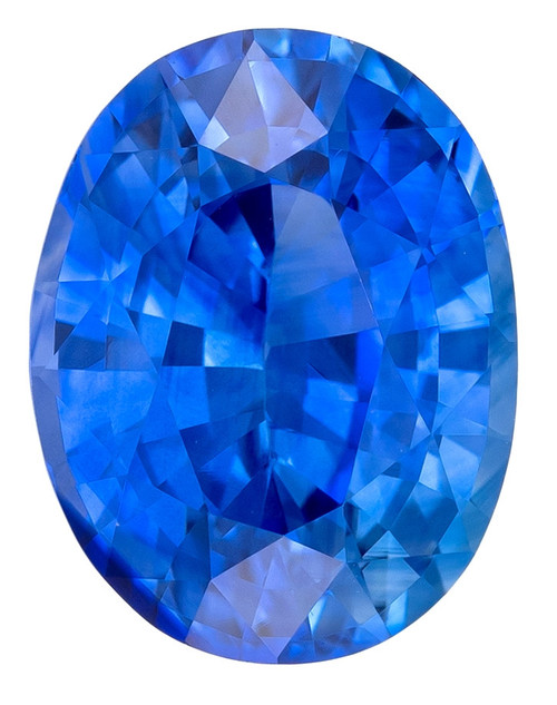 Vibrant Fine Color Blue Sapphire - Oval Cut - 3.15 carats - 9.7 x 7.5mm - AfricaGems Certificate