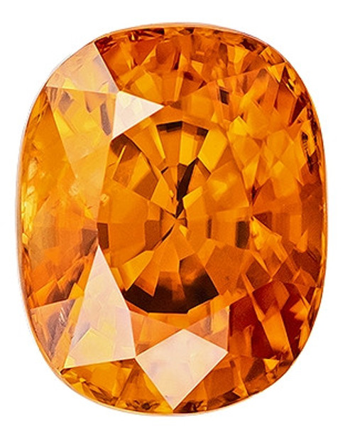 Orange Zircon Gemstone, 3.54 carats, Oval Cut, 8.8 x 6.9 mm Size, AfricaGems Certified