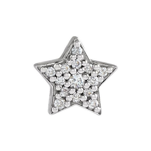 Sterling Silver .04 carat Diamond Star Pendant