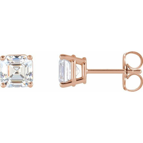 14 Karat Rose Gold 0.33 Carat Natural Diamond Earrings