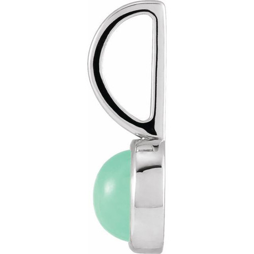 Platinum Chrysoprase Charm