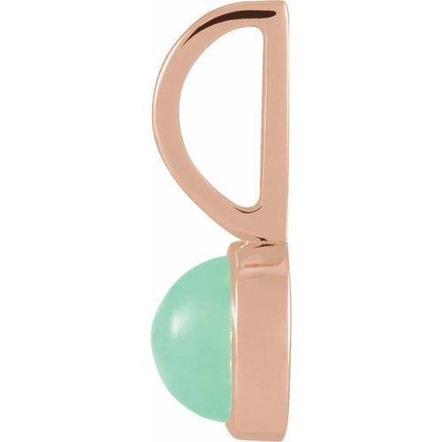 14 Karat Rose Gold Chrysoprase Charm