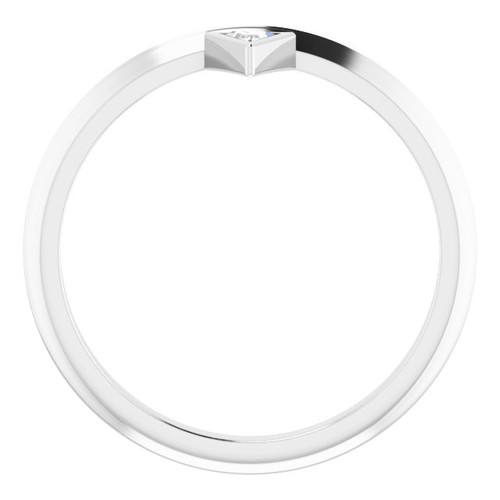 Sterling Silver .06 Carat Diamond Stackable Ring