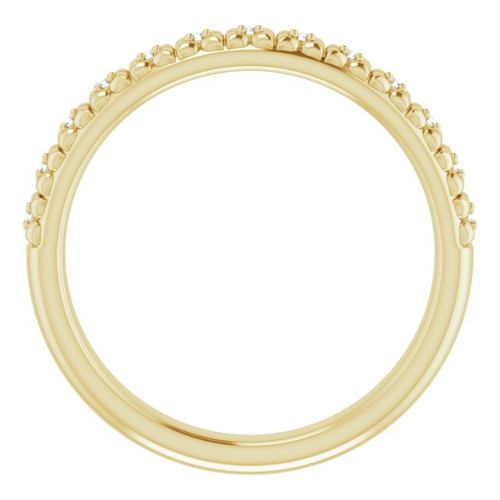 14 Karat Yellow Gold .03 CDiamond Stackable Ring | AfricaGems