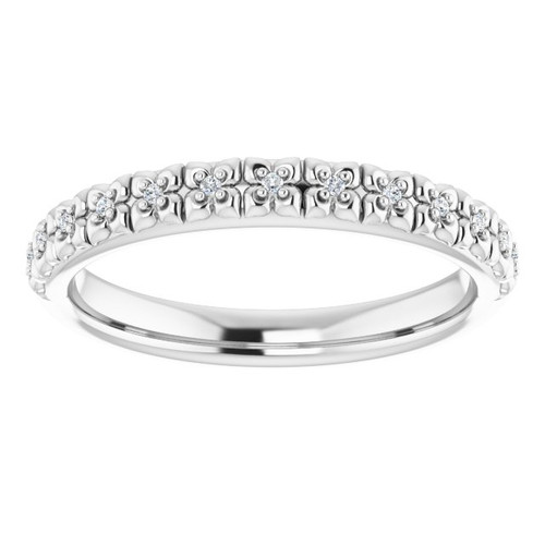 14 Karat White Gold .03 CDiamond Stackable Ring | AfricaGems
