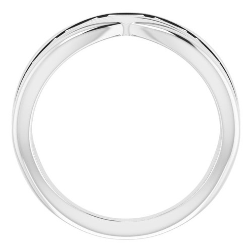 Platinum 1 0.16 Carat Diamond Negative Space Ring