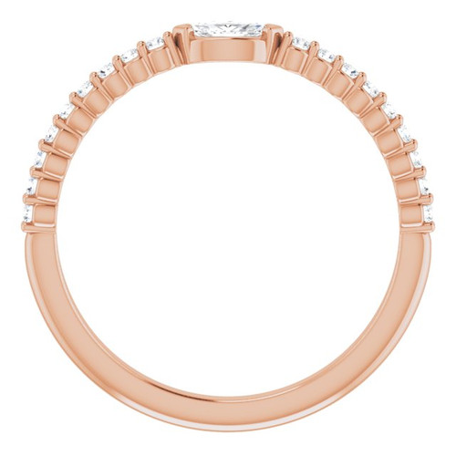 14 Karat Rose Gold 0.25 CDiamond Stackable Ring | AfricaGems