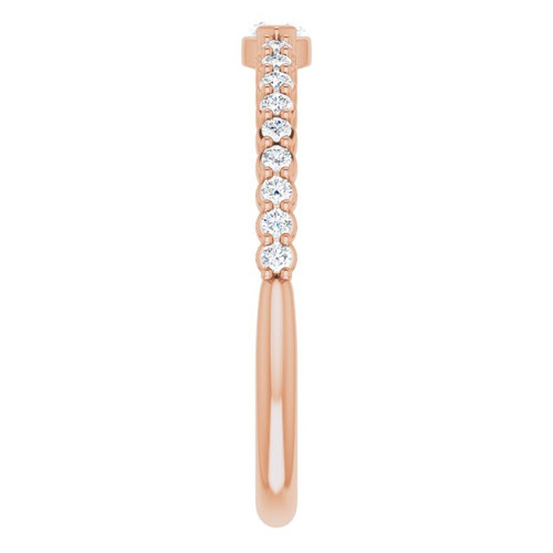14 Karat Rose Gold 0.25 CDiamond Stackable Ring | AfricaGems