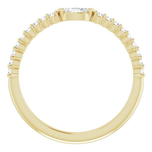 14 Karat Yellow Gold 0.25 CDiamond Stackable Ring | AfricaGems