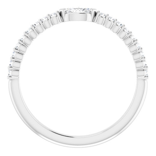 14 Karat White Gold 0.25 CDiamond Stackable Ring | AfricaGems