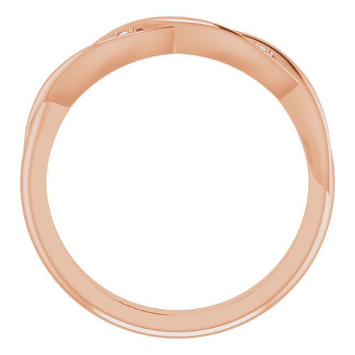 14 Karat Rose Gold .02 Carat Diamond Stackable isted Ring