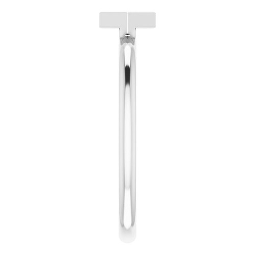 14 Karat White Gold .0075 Carat Diamond Stackable Honeycomb Ring