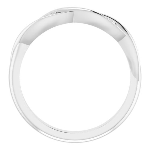 14 Karat White Gold .02 Carat Diamond Stackable isted Ring