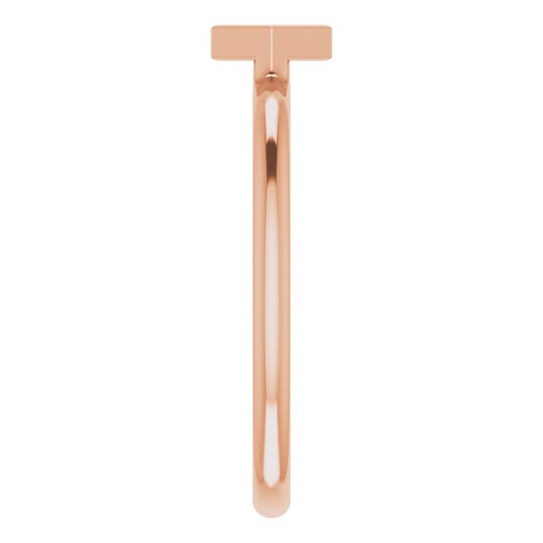 14 Karat Rose Gold .0075 Carat Diamond Stackable Honeycomb Ring