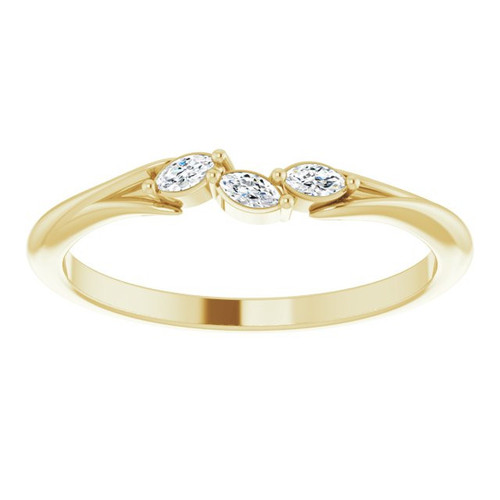 Yellow Gold Ring 14 Karat 1/10 Carat Natural Diamond Ring