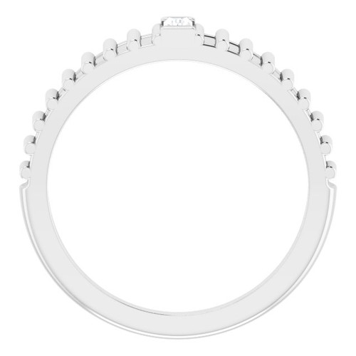 14 Karat White Gold 0.12 Carat Natural Diamond Solitaire Ring