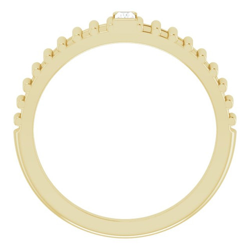 14 Karat Yellow Gold 0.12 Carat Natural Diamond Solitaire Ring