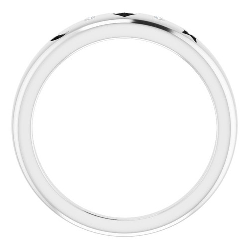 14 Karat White Gold .015 Carat Natural Diamond Pierced Ring