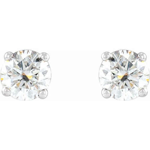 14 Karat White Gold 0.25 Carat Natural Diamond Cocktail Style Threaded Post Earrings