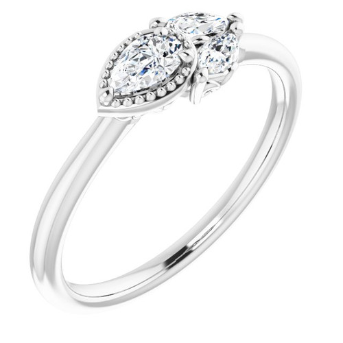 Platinum 0.25 Carat Natural Diamond Ring