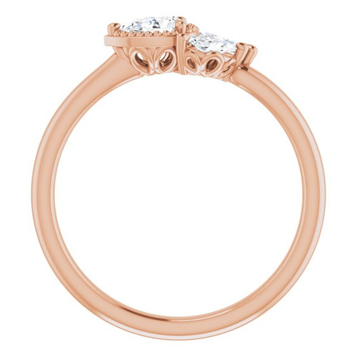 14 Karat Rose Gold 0.25 Carat Natural Diamond Ring