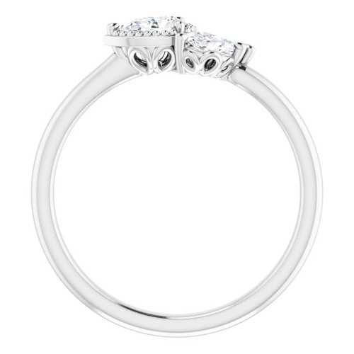Sterling Silver 0.25 Carat Natural Diamond Ring