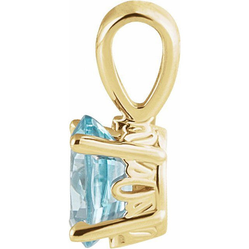 Zircon Pendant in 14 Karat Yellow Gold Zircon Pendant