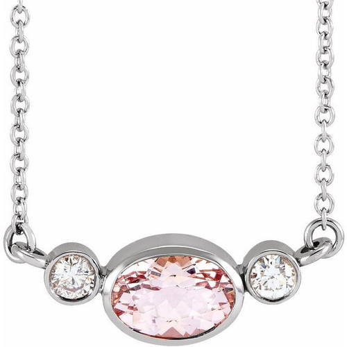 Morganite Gemstone Pendants in Rose Gold - Stylish Morganite