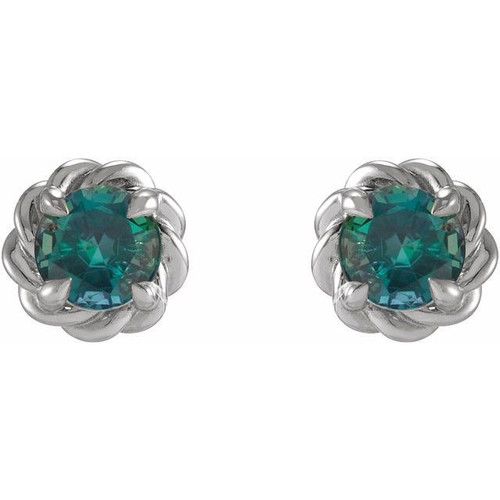 Natural Alexandrite Full Color Change Stud Earrings 14K White Yellow   Trustmark Jewelers