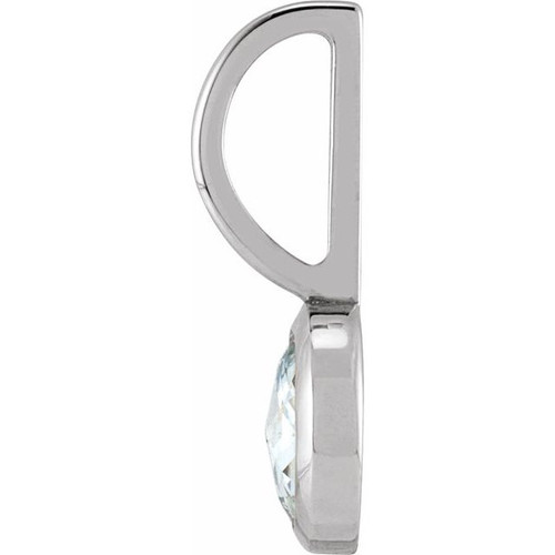 Platinum 0.33 Carat Rose Cut Diamond Charm