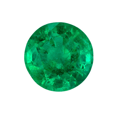 0.44 Carat Green Emerald Round Cut Gemstone, 5mm size | AfricaGems