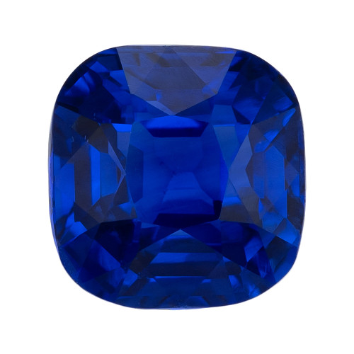 2.18 Carat Blue Sapphire Cushion Cut Gemstone, 6.9x6.7mm size | AfricaGems