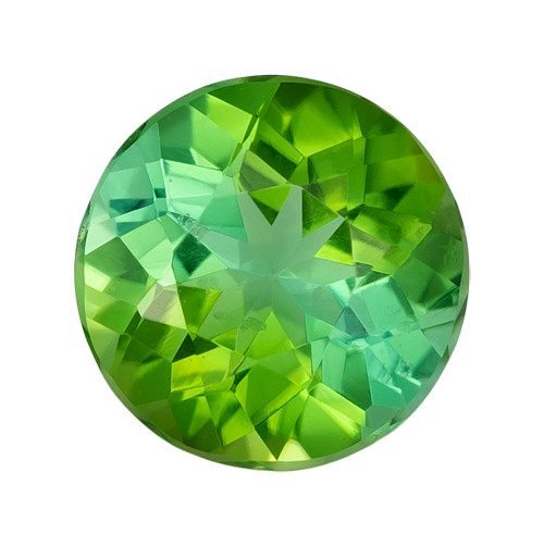 Green Tourmaline - Round Cut - Green - 0.81 carat - 6mm