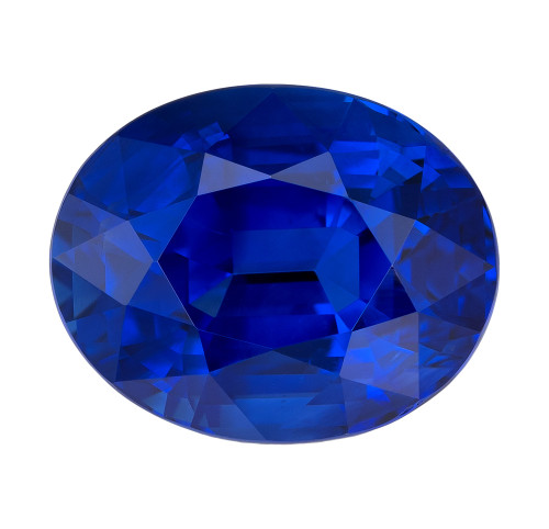 Blue Sapphire Rare GRS Royal Blue, Oval, 8.58 Carats - 12.81x10.23x7.89mm