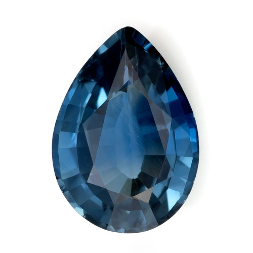 Blue Green Sapphire - Pear Cut - 0.88 Carat - 6.9x4.9mm