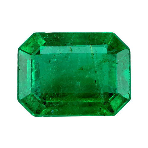 1.46 Carat Green Emerald Emerald Cut Gemstone, 8x5.9mm size | AfricaGems