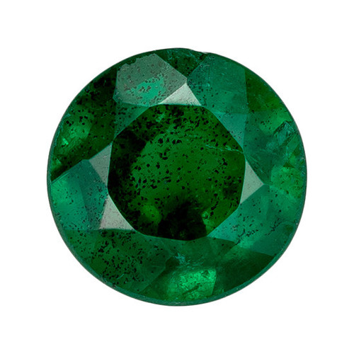0.45 Carat Green Emerald Round Cut Gemstone, 5.1mm size | AfricaGems