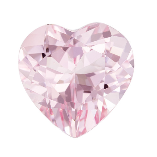 2.84 Carat Pink Morganite Heart Cut Gemstone, 9.9x9.9mm size | AfricaGems