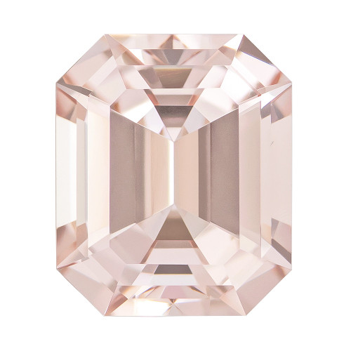 2.43 Carat Pink Morganite Emerald Cut Gemstone, 9.8x7.5mm size | AfricaGems