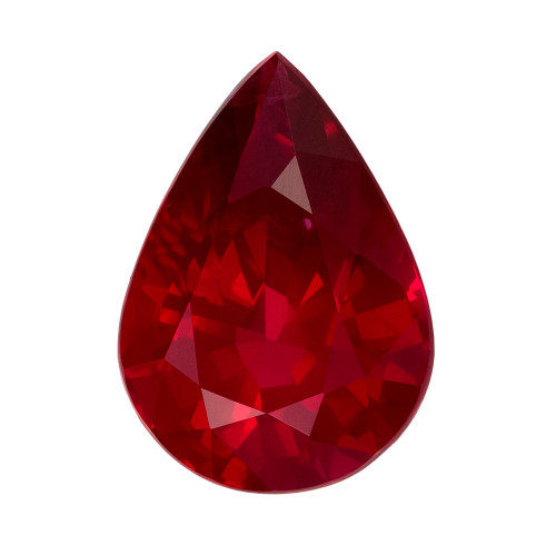 2.05 Carat Ruby Pear Cut Gemstone, 9.4x6.7mm size | AfricaGems