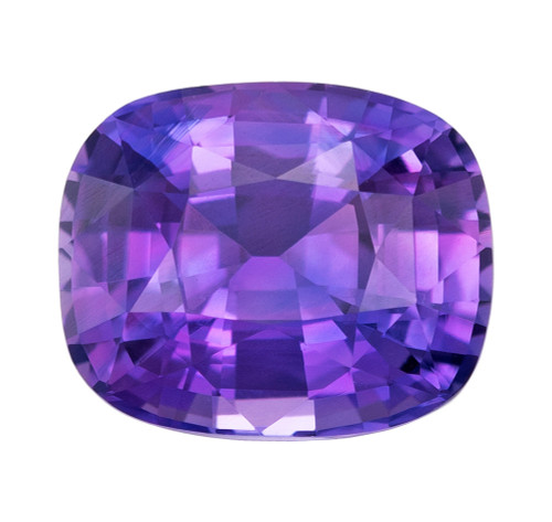 2.25 Carat Purple Sapphire Cushion Cut Gemstone, 8.2x6.7mm size | AfricaGems