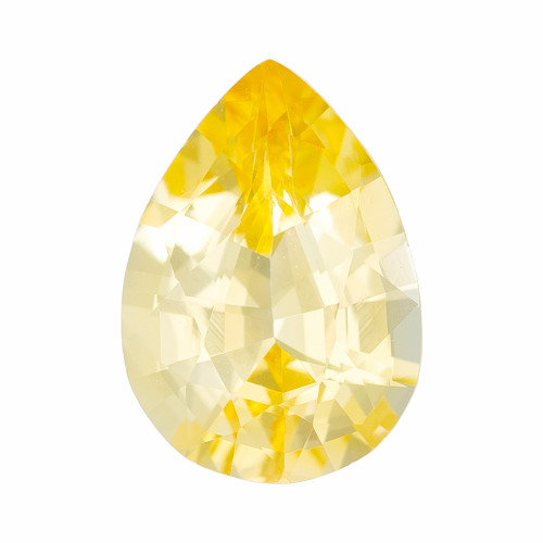 Yellow Sapphire - Pear Cut - 0.97 carats - 7.7x5.4mm - AfricaGems